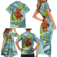 Palau Father's Day Polynesia Family Matching Short Sleeve Bodycon Dress and Hawaiian Shirt Dad and Son DT02 - Polynesian Pride