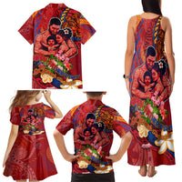 Happy Father's Day French Polynesia Family Matching Tank Maxi Dress and Hawaiian Shirt Family Turtle Hibiscus DT02 - Polynesian Pride