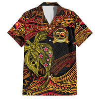 Papua New Guinea 50th Independence Day Family Matching Off The Shoulder Long Sleeve Dress and Hawaiian Shirt Culture Spirit and Sovereignty DT02 Dad's Shirt - Short Sleeve Art - Polynesian Pride