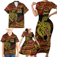 Papua New Guinea 50th Independence Day Family Matching Short Sleeve Bodycon Dress and Hawaiian Shirt Culture Spirit and Sovereignty DT02 - Polynesian Pride