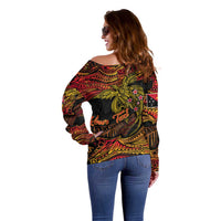 Papua New Guinea 50th Independence Day Off Shoulder Sweater Culture Spirit and Sovereignty DT02 - Polynesian Pride