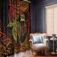 Papua New Guinea 50th Independence Day Window Curtain Culture Spirit and Sovereignty DT02 - Polynesian Pride