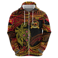 Papua New Guinea 50th Independence Day Zip Hoodie Culture Spirit and Sovereignty DT02 - Polynesian Pride
