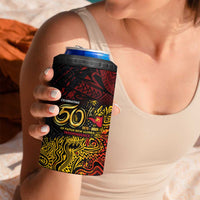PNG 1975 - 2025 4 in 1 Can Cooler Tumbler Papua New Guinea 50th Independence Anniversary DT02 - Polynesian Pride