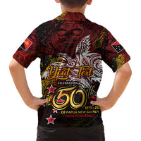 PNG 1975 - 2025 Family Matching Summer Maxi Dress and Hawaiian Shirt Papua New Guinea 50th Independence Anniversary DT02 - Polynesian Pride