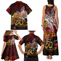 PNG 1975 - 2025 Family Matching Tank Maxi Dress and Hawaiian Shirt Papua New Guinea 50th Independence Anniversary DT02 - Polynesian Pride