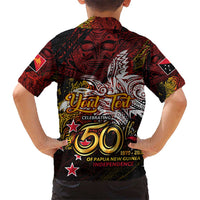 PNG 1975 - 2025 Kid Hawaiian Shirt Papua New Guinea 50th Independence Anniversary DT02 - Polynesian Pride