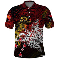 PNG 1975 - 2025 Polo Shirt Papua New Guinea 50th Independence Anniversary