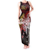 PNG 1975 - 2025 Tank Maxi Dress Papua New Guinea 50th Independence Anniversary DT02 Women Art - Polynesian Pride