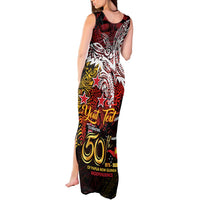 PNG 1975 - 2025 Tank Maxi Dress Papua New Guinea 50th Independence Anniversary DT02 - Polynesian Pride