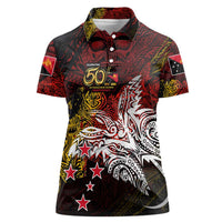 PNG 1975 - 2025 Women Polo Shirt Papua New Guinea 50th Independence Anniversary DT02 Female Art - Polynesian Pride