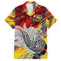Papua New Guinea 50th Independence Day Family Matching Long Sleeve Bodycon Dress and Hawaiian Shirt Celebrate Our History, Inspire Our Future DT02 Dad's Shirt - Short Sleeve Art - Polynesian Pride