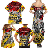 Papua New Guinea 50th Independence Day Family Matching Summer Maxi Dress and Hawaiian Shirt Celebrate Our History, Inspire Our Future DT02 - Polynesian Pride