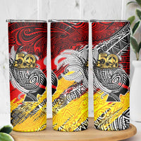 Papua New Guinea 50th Independence Day Skinny Tumbler Celebrate Our History, Inspire Our Future DT02 - Polynesian Pride
