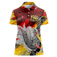 Papua New Guinea 50th Independence Day Women Polo Shirt Celebrate Our History, Inspire Our Future DT02 Female Art - Polynesian Pride