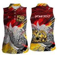 Papua New Guinea 50th Independence Day Women Sleeveless Polo Shirt Celebrate Our History, Inspire Our Future DT02 - Polynesian Pride