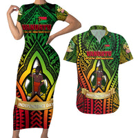 Vanuatu 45th Independence Anniversary Couples Matching Short Sleeve Bodycon Dress and Hawaiian Shirt Embracing Our Traditions Shaping Our Future DT02 Art - Polynesian Pride