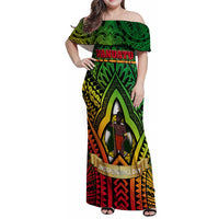 Vanuatu 45th Independence Anniversary Family Matching Off Shoulder Maxi Dress and Hawaiian Shirt Embracing Our Traditions Shaping Our Future DT02 Mom's Dress Art - Polynesian Pride