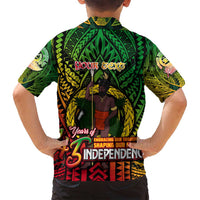 Vanuatu 45th Independence Anniversary Family Matching Tank Maxi Dress and Hawaiian Shirt Embracing Our Traditions Shaping Our Future DT02 - Polynesian Pride