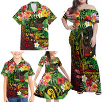 45th Anniversary of Freedom Vanuatu Family Matching Off Shoulder Maxi Dress and Hawaiian Shirt Island Pride Cultural Power Pacific Unity DT02 - Polynesian Pride