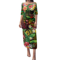 45th Anniversary of Freedom Vanuatu Family Matching Puletasi and Hawaiian Shirt Island Pride Cultural Power Pacific Unity DT02 Mom's Dress Art - Polynesian Pride