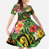45th Anniversary of Freedom Vanuatu Family Matching Tank Maxi Dress and Hawaiian Shirt Island Pride Cultural Power Pacific Unity DT02 Daughter's Dress Art - Polynesian Pride