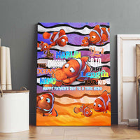 The Ocean Best Dad Canvas Wall Art Like Marlin Happy Fathers Day To a True Hero - Polynesian Pride