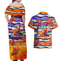 The Ocean Best Dad Couples Matching Off Shoulder Maxi Dress and Hawaiian Shirt Like Marlin Happy Fathers Day To a True Hero DT02 - Polynesian Pride