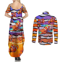 The Ocean Best Dad Couples Matching Summer Maxi Dress and Long Sleeve Button Shirt Like Marlin Happy Fathers Day To a True Hero DT02 - Polynesian Pride
