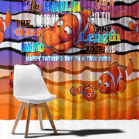 The Ocean Best Dad Window Curtain Like Marlin Happy Fathers Day To a True Hero - Polynesian Pride