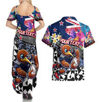 Personalized Kiwi New Zealand Rugby Couples Matching Summer Maxi Dress and Hawaiian Shirt Kiwis Mascot Tropical Pattern DT02 - Polynesian Pride