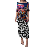 Personalized Kiwi New Zealand Rugby Puletasi Kiwis Mascot Tropical Pattern