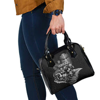 All Black Brothers Rugby Shoulder Handbag New Zealand Maori Haka