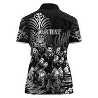 Personalized All Black Brothers Rugby Women Polo Shirt New Zealand Maori Haka DT02 - Polynesian Pride