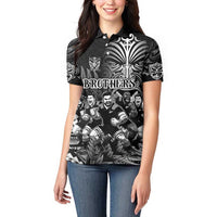 Personalized All Black Brothers Rugby Women Polo Shirt New Zealand Maori Haka DT02 - Polynesian Pride