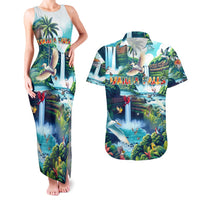 Wailua Falls Hawaii Couples Matching Tank Maxi Dress and Hawaiian Shirt Kauai Natural Beauty DT02 Art - Polynesian Pride