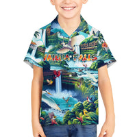 Wailua Falls Hawaii Family Matching Tank Maxi Dress and Hawaiian Shirt Kauai Natural Beauty DT02 Son's Shirt Art - Polynesian Pride