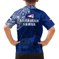 Sharks And American Samoa Family Matching Summer Maxi Dress and Hawaiian Shirt Simple Polynesian Blue DT02 - Polynesian Pride