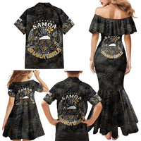 Personalized Shaka Girls America Samoa Family Matching Mermaid Dress and Hawaiian Shirt Tropical Flowers Vintage DT02 - Polynesian Pride