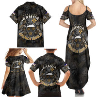 Personalized Shaka Girls America Samoa Family Matching Summer Maxi Dress and Hawaiian Shirt Tropical Flowers Vintage DT02 - Polynesian Pride