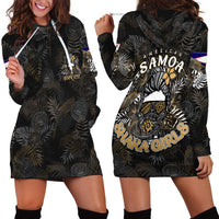 Personalized Shaka Girls America Samoa Hoodie Dress Tropical Flowers Vintage DT02 - Polynesian Pride