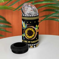 Hummingbird Sunflower Christmas 4 in 1 Can Cooler Tumbler You Are My Sunshine DT03 - Polynesian Pride