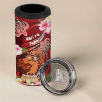 Personalised New Zealand Father's Day 4 in 1 Can Cooler Tumbler Happy Father And Child DT04 - Polynesian Pride