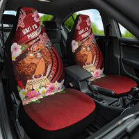 New Zealand Father's Day Car Seat Cover Happy Father And Child DT04 One Size Red - Polynesian Pride
