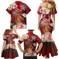 Personalised New Zealand Father's Day Family Matching Mermaid Dress and Hawaiian Shirt Happy Father And Child DT04 - Polynesian Pride