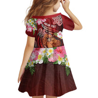 Personalised New Zealand Father's Day Family Matching Off Shoulder Short Dress and Hawaiian Shirt Happy Father And Child DT04 - Polynesian Pride