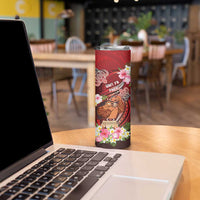 Personalised New Zealand Father's Day Skinny Tumbler Happy Father And Child DT04 - Polynesian Pride