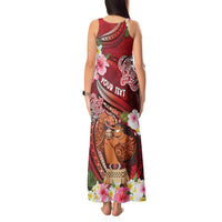 Personalised New Zealand Father's Day Tank Maxi Dress Happy Father And Child DT04 - Polynesian Pride