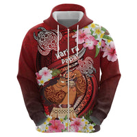 Personalised New Zealand Father's Day Zip Hoodie Happy Father And Child DT04 - Polynesian Pride