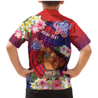Personalised Samoa Father's Day Family Matching Mermaid Dress and Hawaiian Shirt Happy Father And Child DT04 - Polynesian Pride